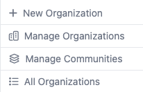 Manage organizations